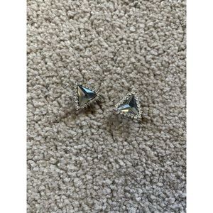 Cubic zirconia triangle studs